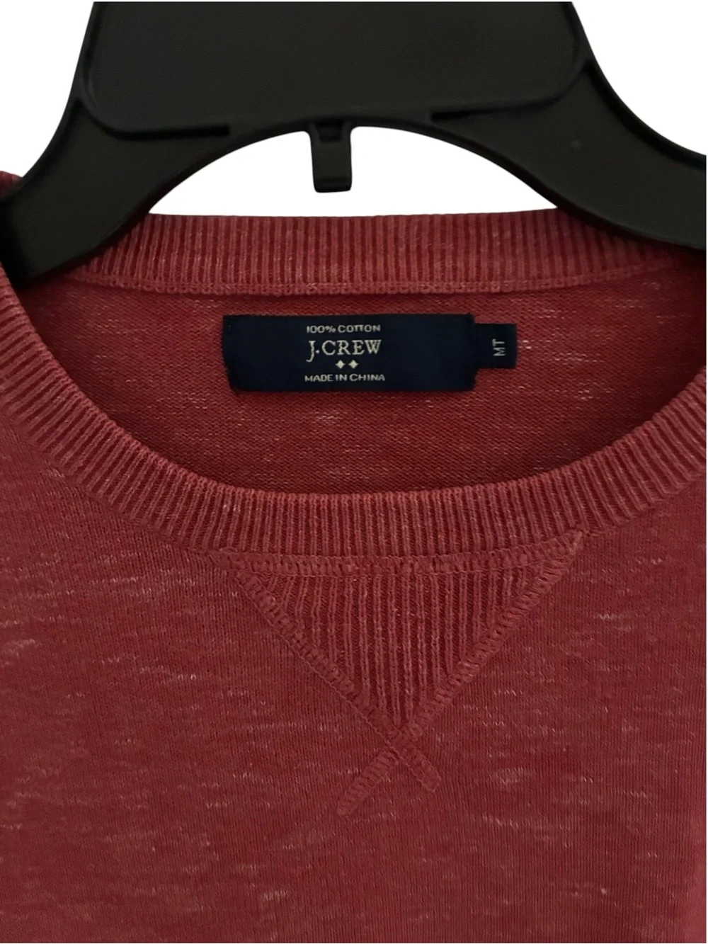 J. Crew Men’s Heathered Crimson Crewneck Sweater Size M
